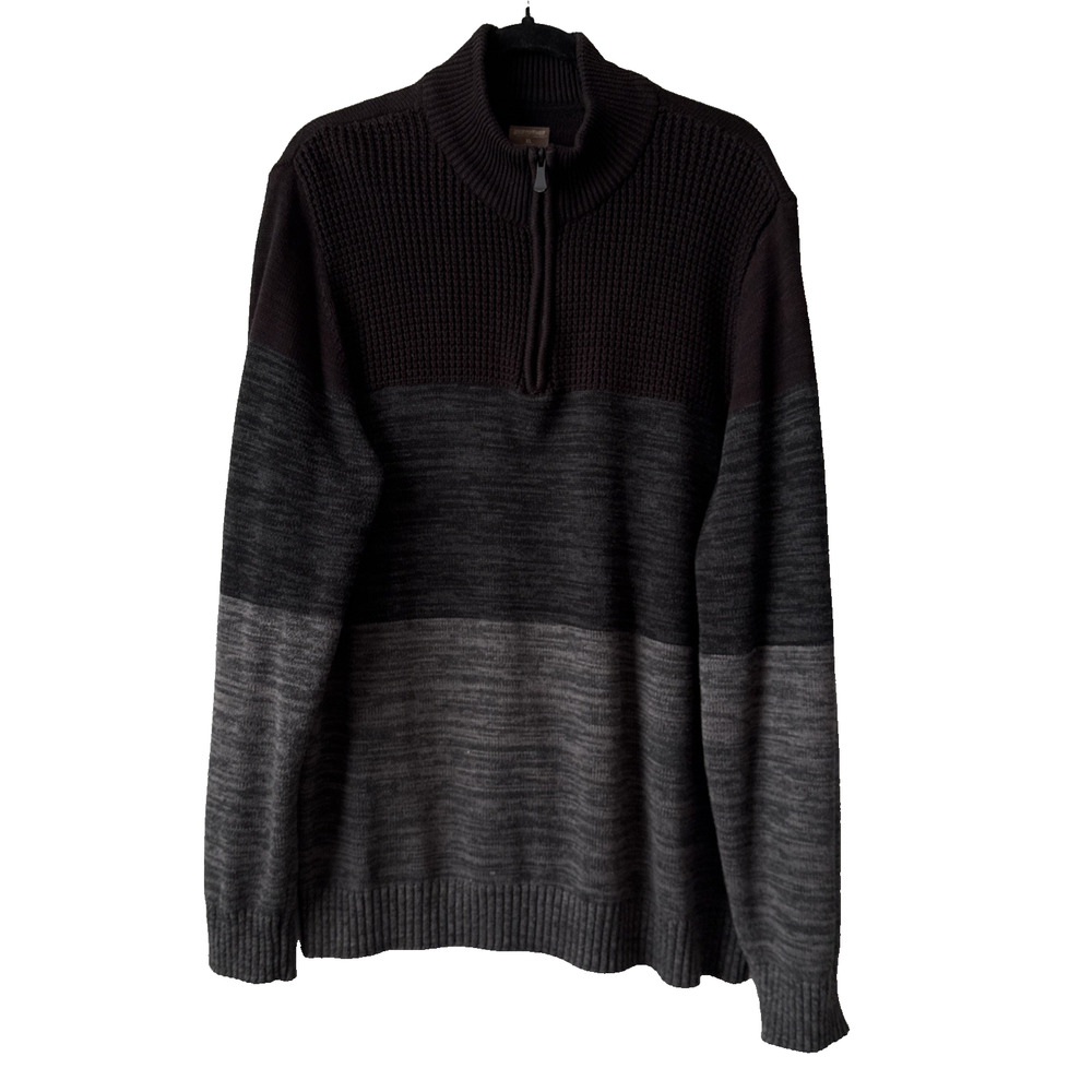 Great Northwest Company Men’s XL Preppy Colorblock 1/4 Zip Knit Pullover Sweater